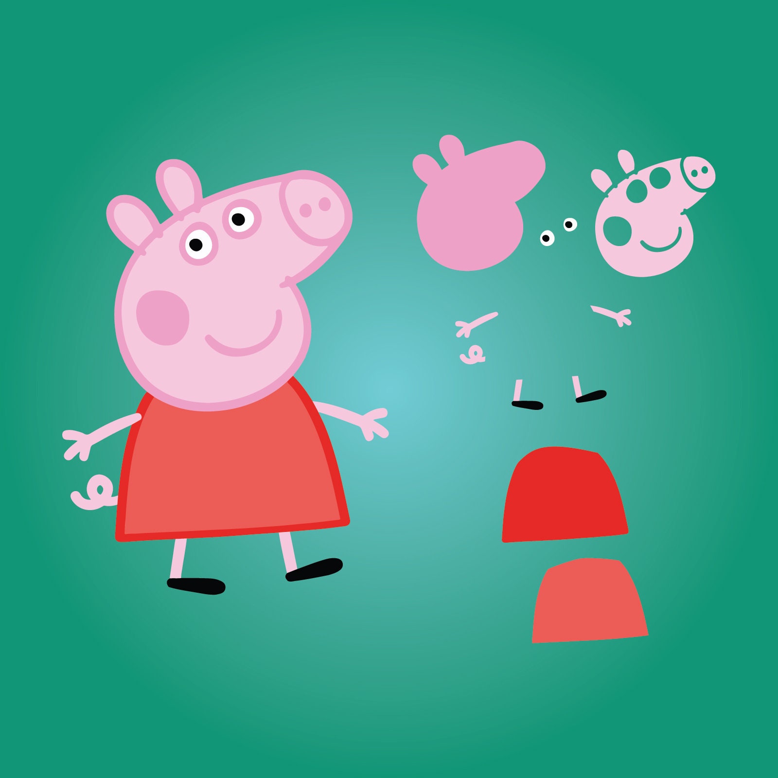Peppa Pig Svg Layered SVG Cricut Cutting File Ai Eps Png - Etsy UK