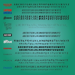 Pacote de fontes famosas e logotipos, SVG em camadas, arquivo de corte Cricut, ai, eps, png em camadas, plotter, CNC, download instantâneo