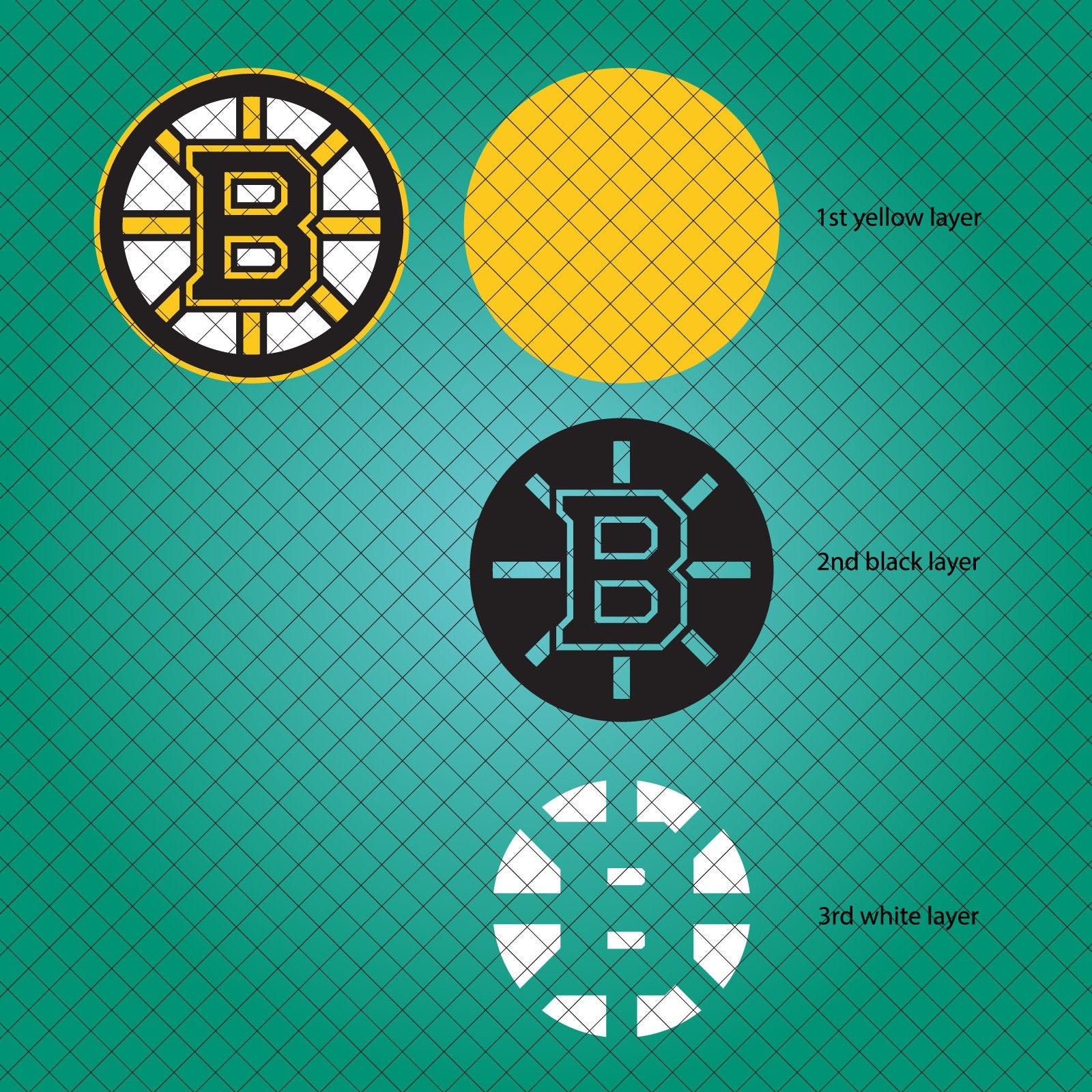 Boston Bruins Logo Svg Png Layered Cricut Cutting File Etsy