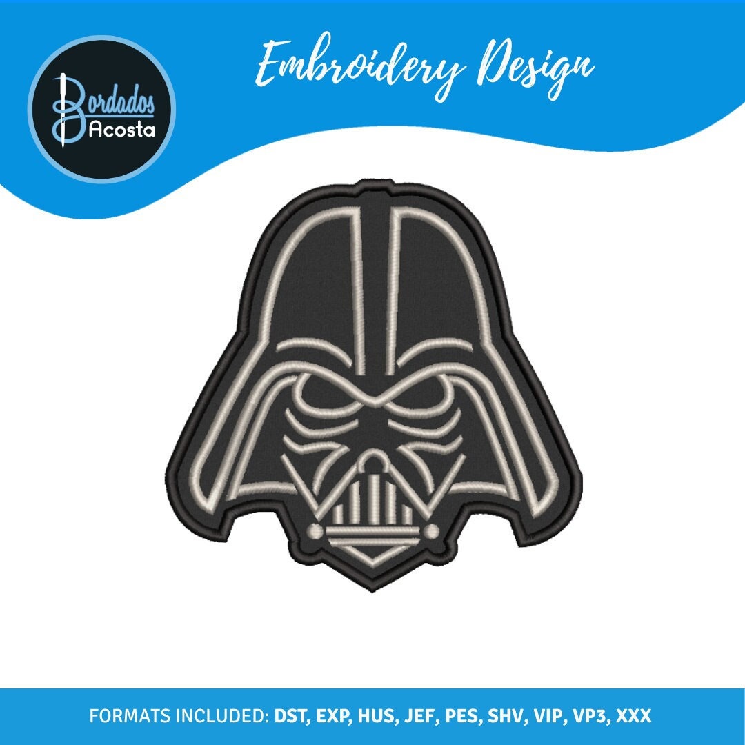Darth Vader Star Wars APPLIQUE Embroidery Design Instant Etsy