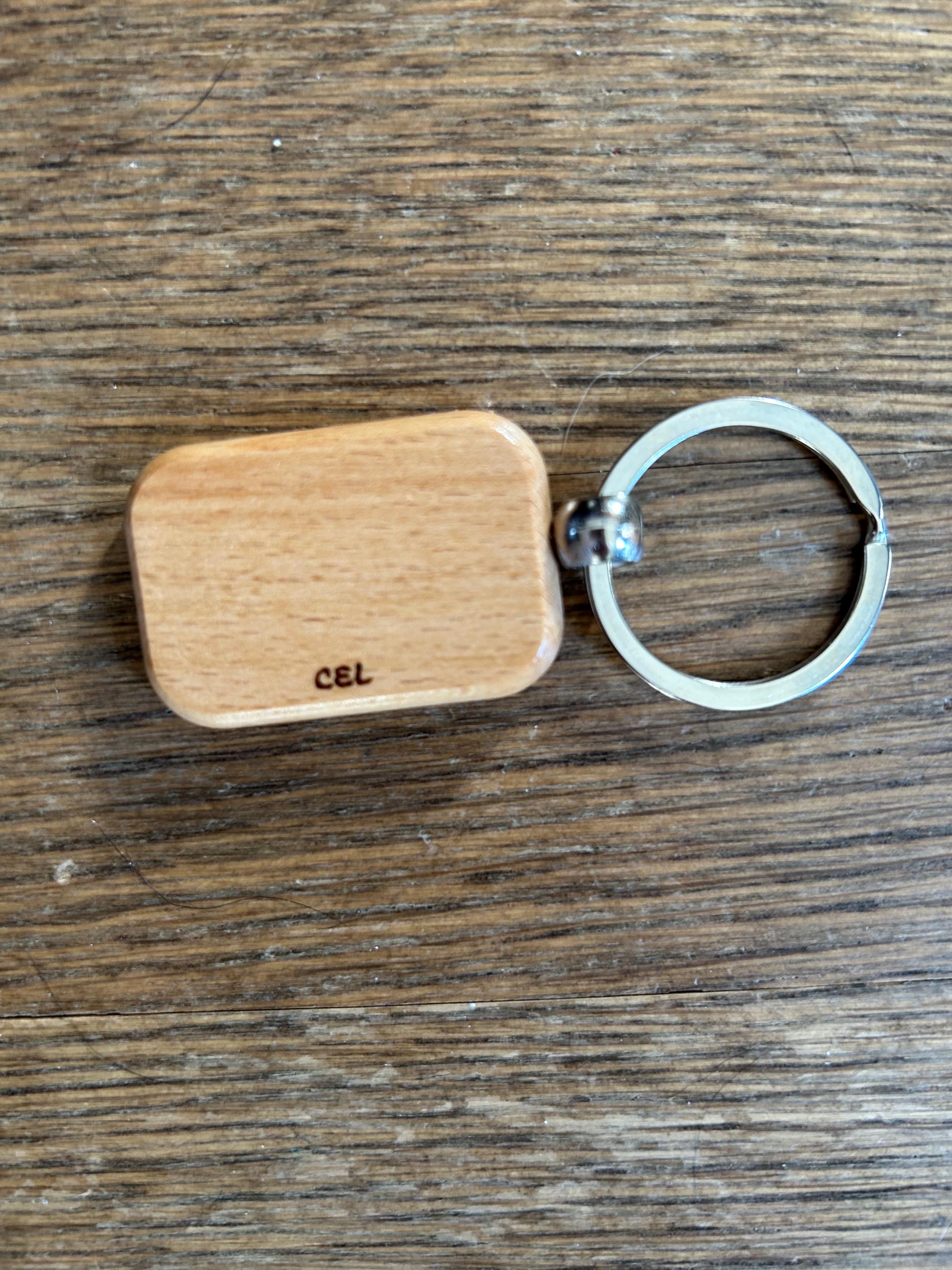 River Key Chain Wood Keychain, Mountain River Design - Etsy