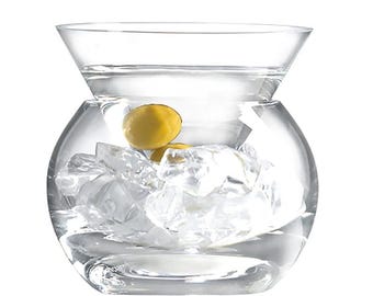 Unique Martini Chiller Clio by Crate & Barrel Clear Crystal glass 2 pcs
