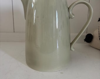 Brocca vintage in gres verde salvia Martha Stewart da 8,5 pollici, rara