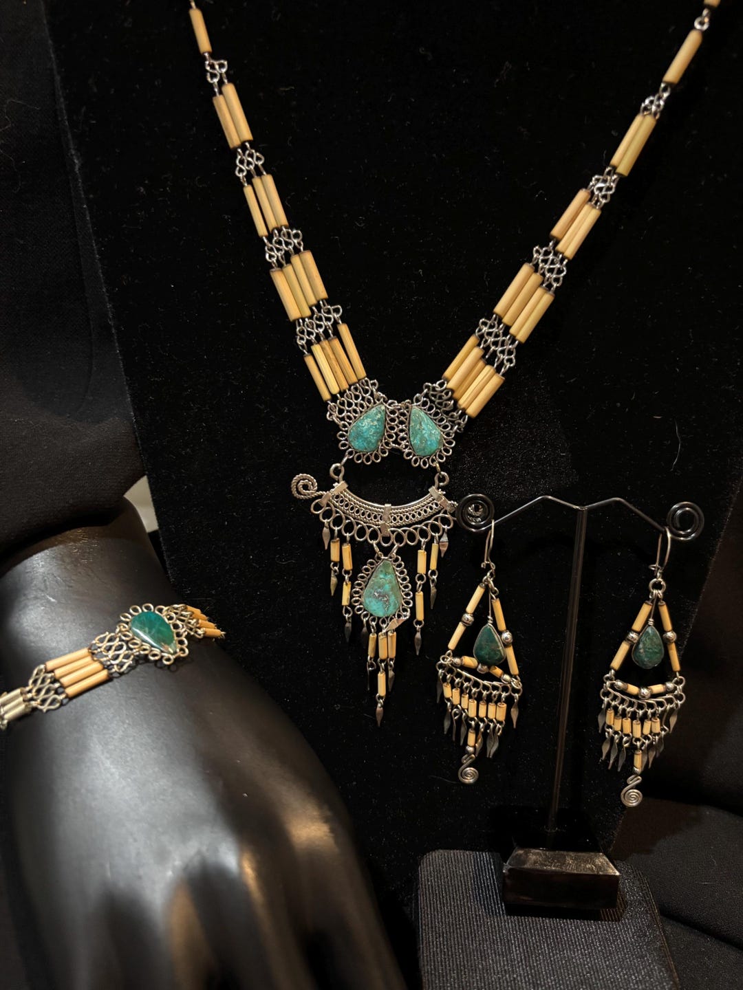 Bracelet Perles Chrysocolle – Pierres Semi-précieuses Vertes – Plaqué Or