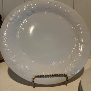 Gibson Florish raised fruit white Set of 3 Dinner Plates 10 1/2&quot;