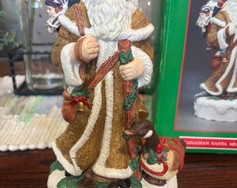 Figura musical vintage de Papá Noel canadiense de House of Lloyd, nueva de 1994.