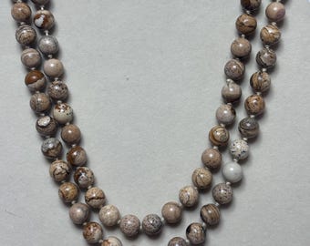 Collar de 71 cm (28 pulgadas) con cuentas de jaspe natural