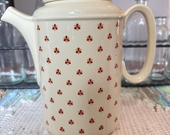 Vintage Meakin Retro Brown Tapestry tea kettle coffee pot kettle