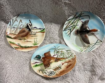 NORCREST Fine China 3D Ring Necked Pheasant 5" Vintage collectors plate wall hanging