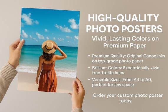 Poster Printing A0 A1 A2 A3 A4 | Print your own Artwork | Custom Printing Service |  Satin or Matte Paper