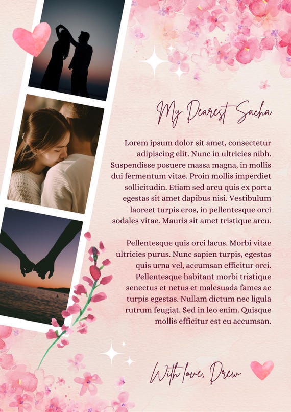 Personalised Valentine’s Poster – Unique Custom Gift for Your Loved One