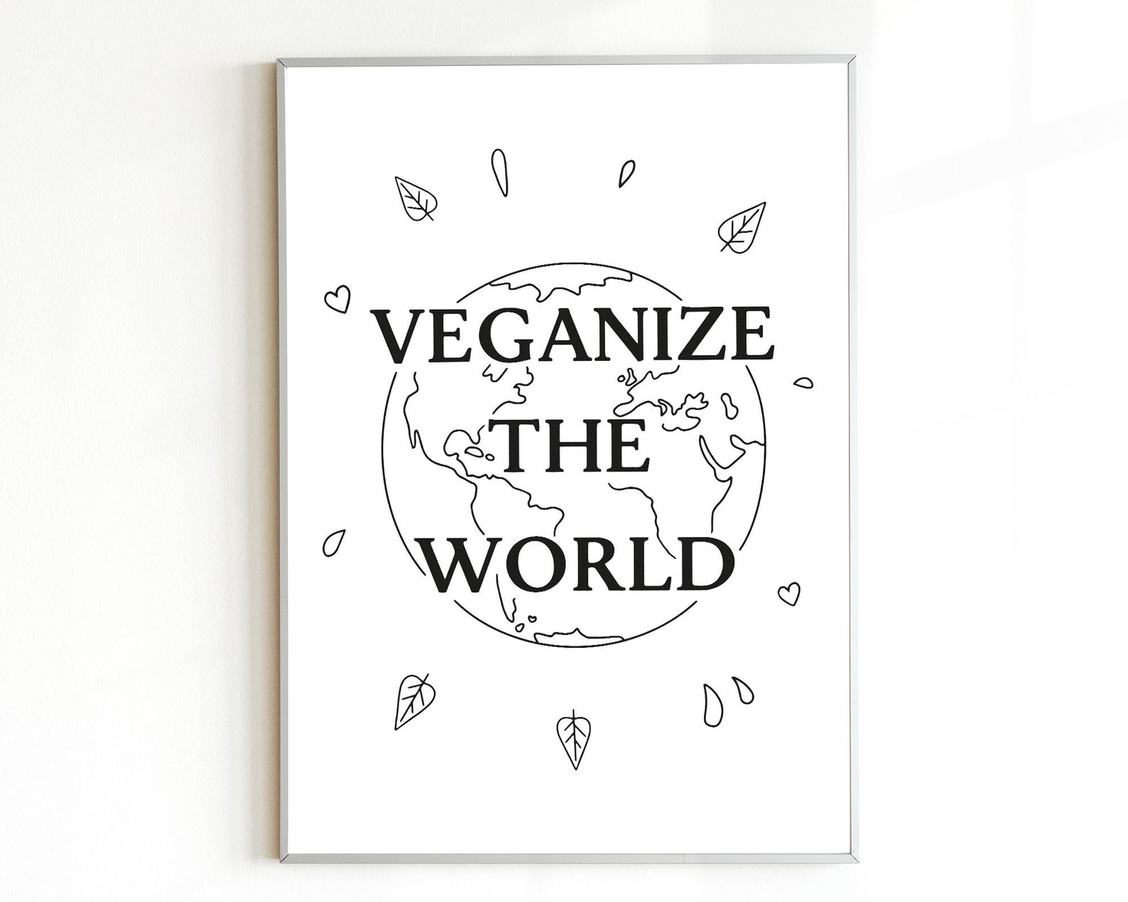Modern Poster Vegan Veganize Digital Download Etsy