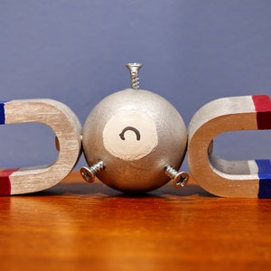 Miniature Magnemite Figures Handmade From Hardwood