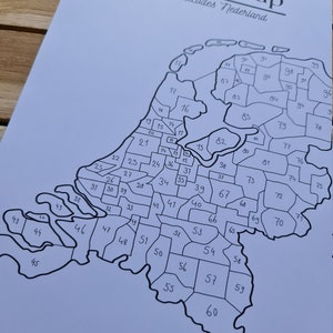 Sales map | Postcodes Nederland | PDF | Kleurplaat - Etsy Nederland
