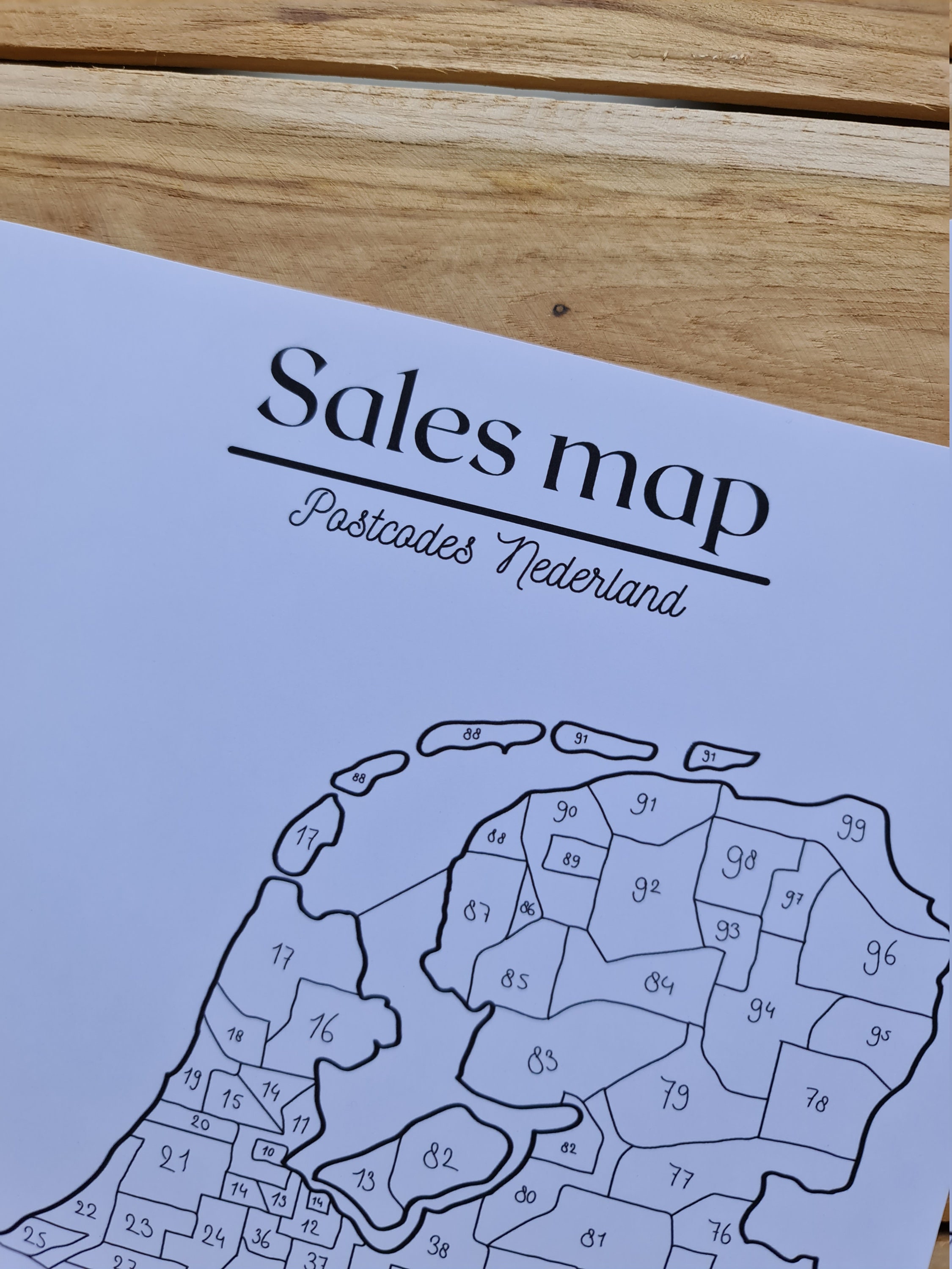 Sales map | Postcodes Nederland | PDF | Kleurplaat - Etsy Nederland