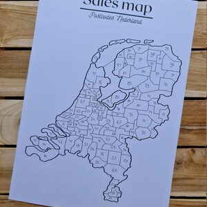 Sales map | Postcodes Nederland | PDF | Kleurplaat - Etsy Nederland