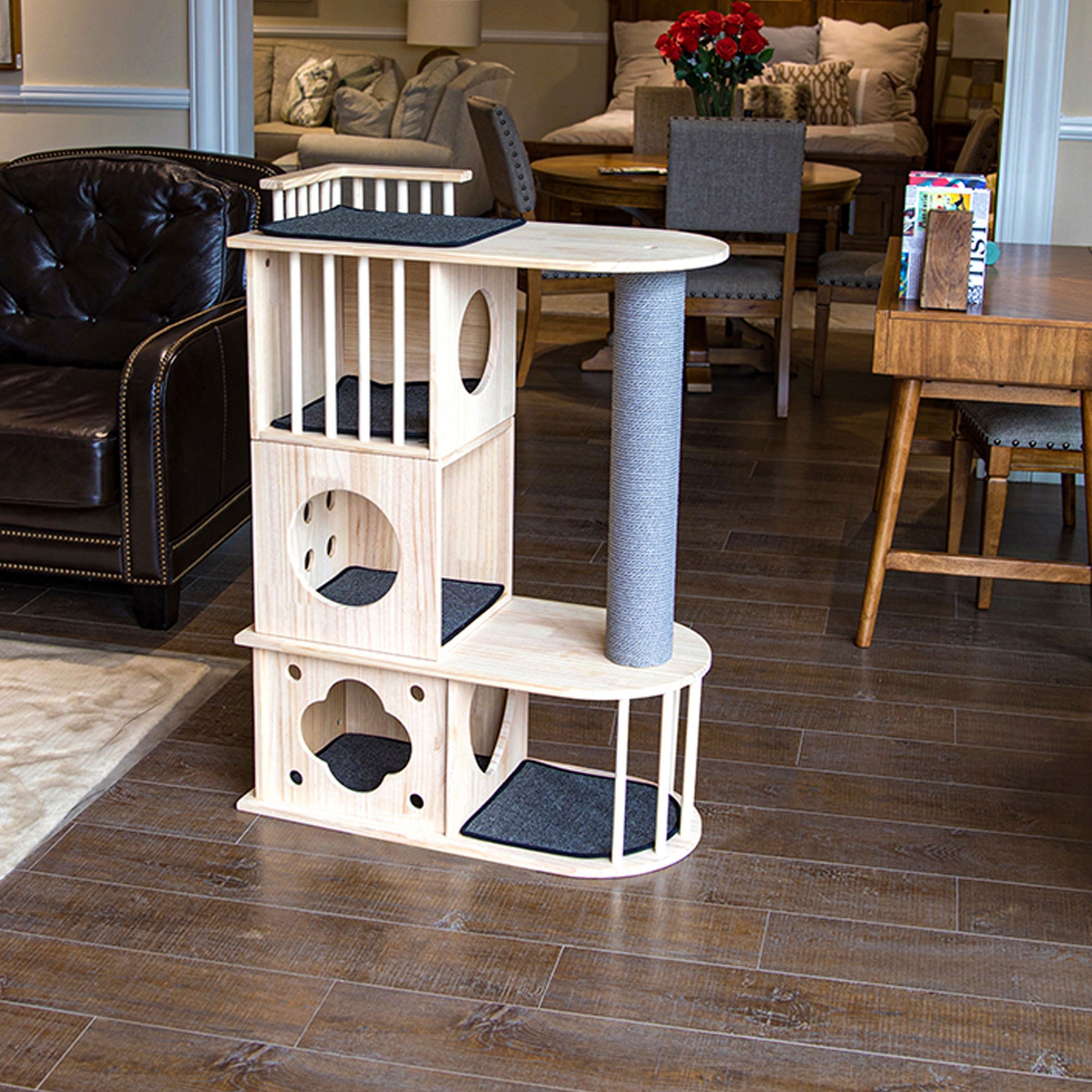 Luxury Cat Tree Tower Luxury Cat Climbing Frame Modern Cat Etsy