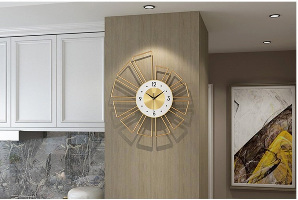 Luxury Fashion Creative Wall Clock Living Room Background Etsy
