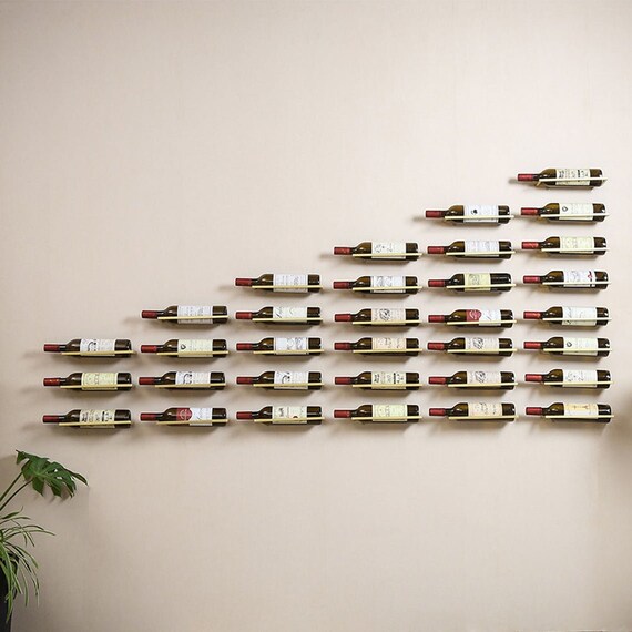 WallMounted Wine Rack Wall Display Rack Personalized Etsy