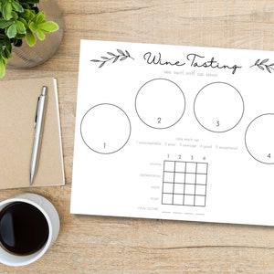Tapete de voo para degustação de vinhos para impressão, scorecard de degustação de vinhos, jogos de despedida de solteira, scorecard de degustação de bebidas alcoólicas