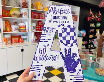 LG Custom College Letter | college acceptance gift, college wall decor, graduation gift, hand painted, teacher gift