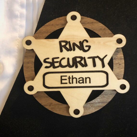 Ring Bearer Badge Ring Bearer Gift Ring Security Ring Bear Proposal Ring Bearer Outfit Custom Wedding Bridal Party Gift Personalized Etsy
