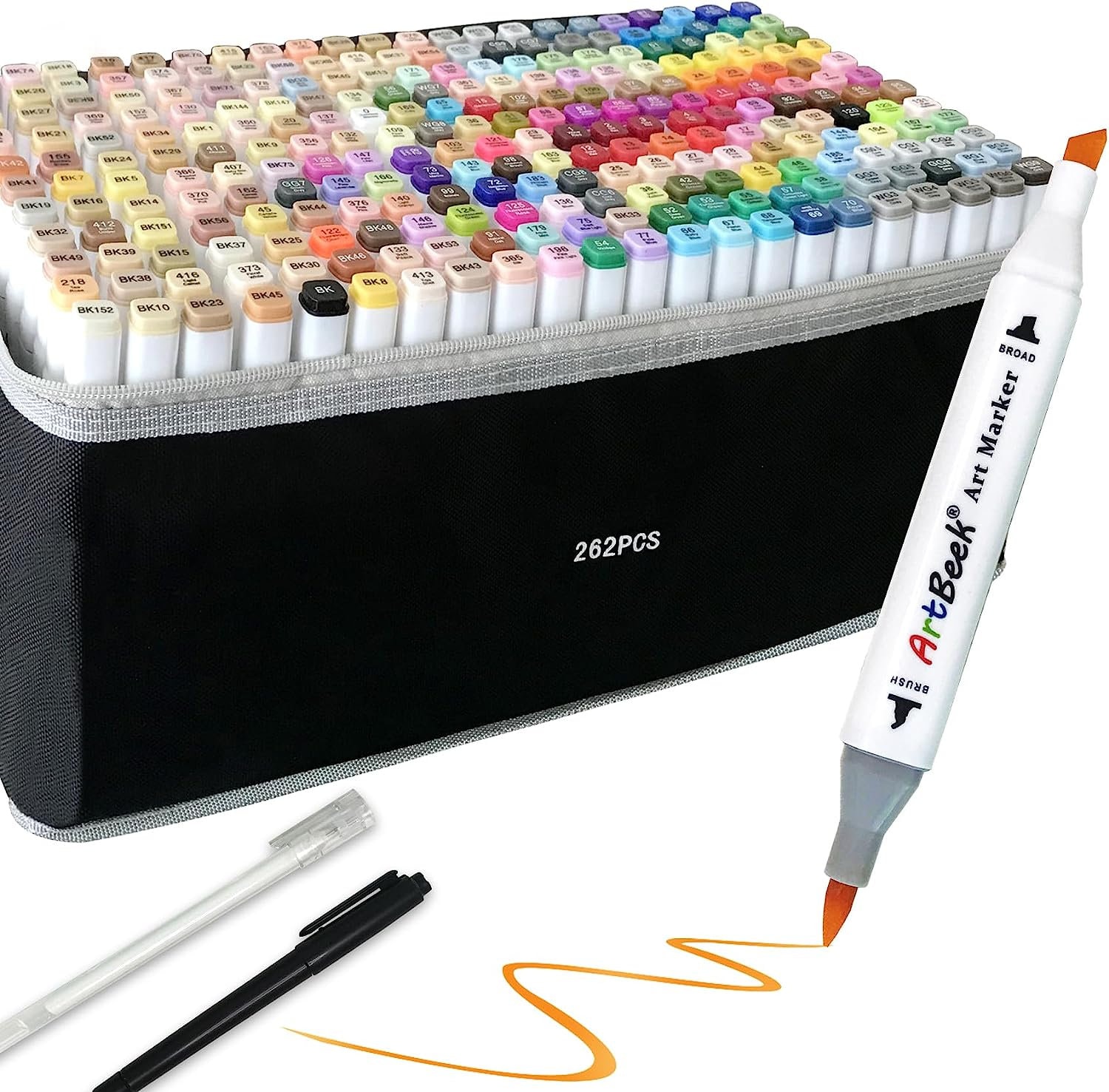 ArtBeek Alcohol Brush Markers 120 Colors,Dual Tip Permanent Artist Sketch Markers for Kids and Adult