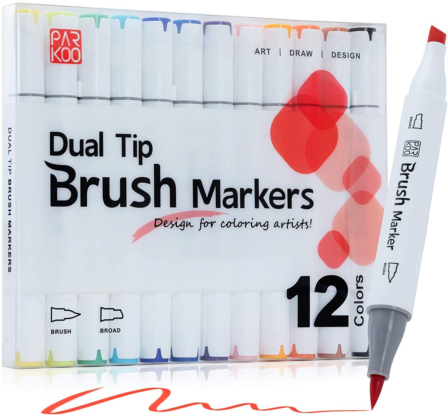 120x BRUSH COLOURING MARKERS Drawing/Painting Pens Art/Craft Fine/Dual/Felt Tip 