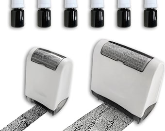 ArtBeek Identity Theft Protection Roller Stamp: Address Blocker, 6 Ink Refills