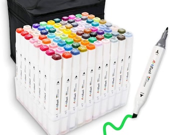 Bianyo Classic Series Alcohol-Based Dual Tip Art Markers, Set of