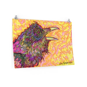 Multicolored bird art poster print, Multicolored bird art print, Rainbow bird art poster print, Rainbow bird art poster, Art rainbow bird,