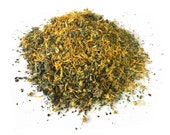 Premium Calming Blend Lemon Balm, Raspberry Leaf, Damiana, Chamomile, Marigold, Herbal Blend Unwind and Relax Anxiety Relief