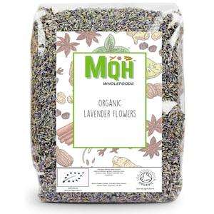 ORGANIC Dried Lavender Flowers Loose Herbal Tea Pot Pourri Premium Quality! Soil Association Certified