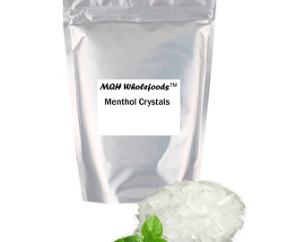 Natural Menthol Crystals Congestion Blocked Nose Relief Cold Flu Aromatherapy Premium Grade Quality!
