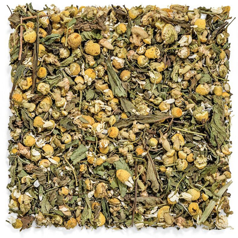 Menthe verte / fleurs de camomille séchées Mélange de thé à feuilles mobiles qualité supérieure 25g-1kg P &P GRATUIT image 1
