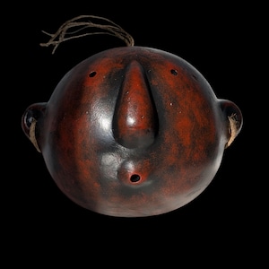 Mask 1 - Handmade Sculptural Wall Mask – Durable Contemporary Clay Art by Canadian Artist JD – Unique Face Decor