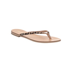Slippers Apate Handgemaakte Leren Sandalen uit Griekenland Luipaard en Zebra LEOPARD/NUDE