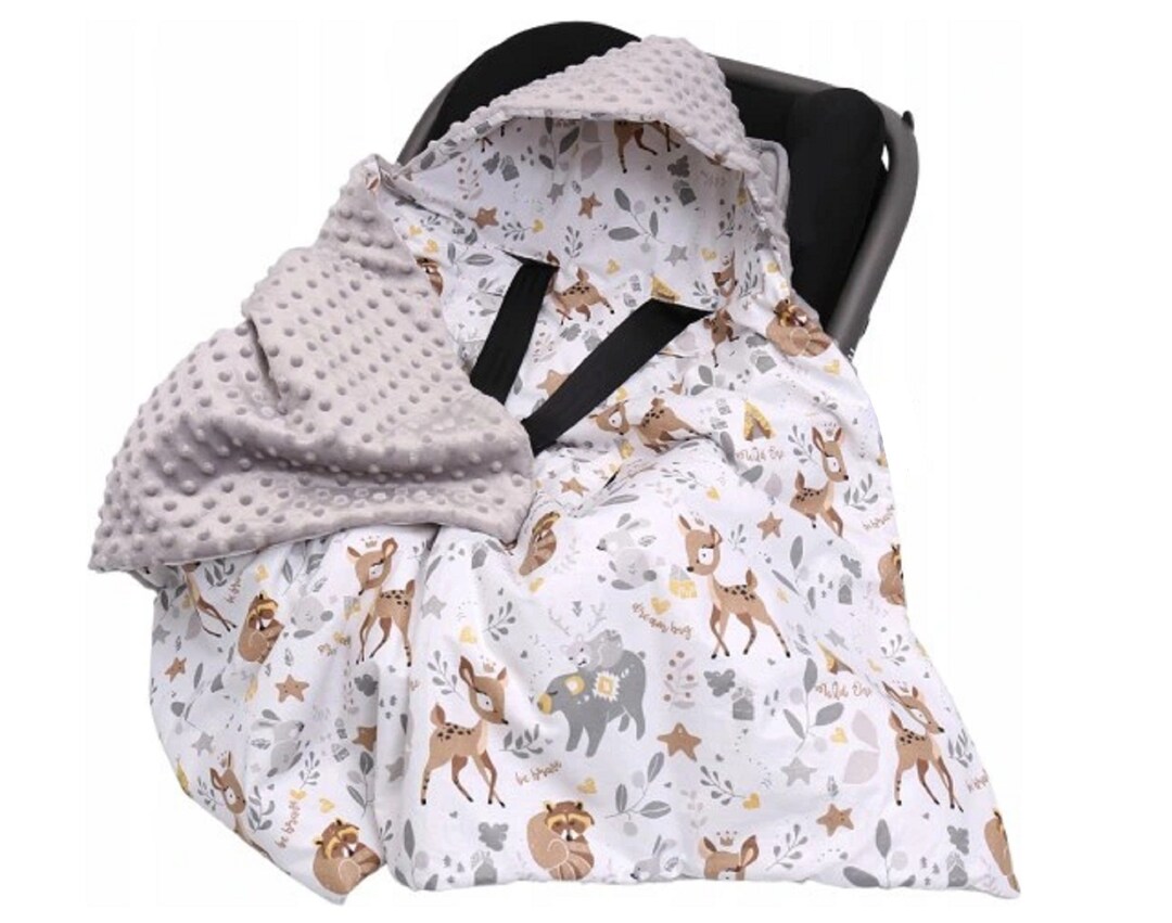 Fawn & Friends Minky Car Seat Baby Blanket /hooded Car Seat Etsy