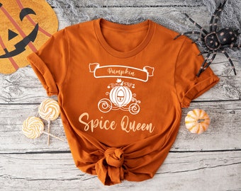 Pumpkin Spice Queen T-Shirt | Pumpkin Carriage | Pumpkin Spice Coffee Shirt