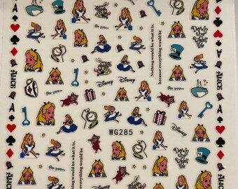 Alice in Wonderland Nail Decals