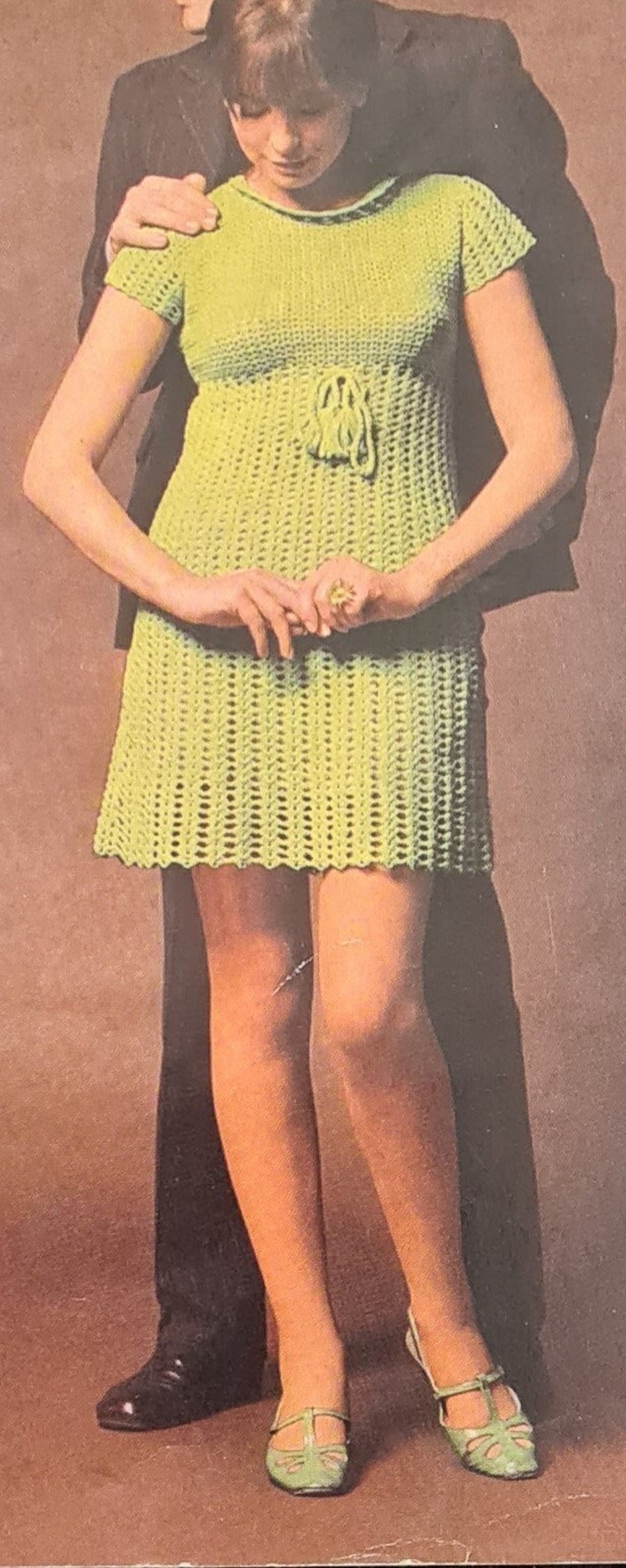 Ladies Retro Crochet Dress Download Pattern Only Etsy