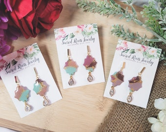 Heather Abstract Dangle | Clay Earring