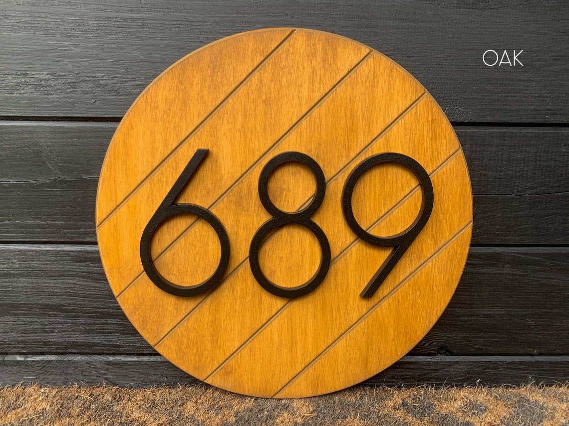 Modern House Number Sign UK Contemporary House Plaque Quirky Etsy