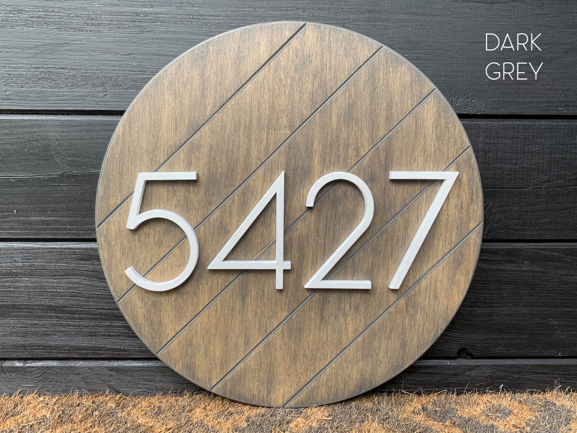 Modern House Number Sign UK Contemporary House Plaque Quirky Etsy