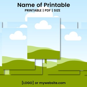 Canva Mockup Template Etsy Layout Printables Worksheet | Etsy