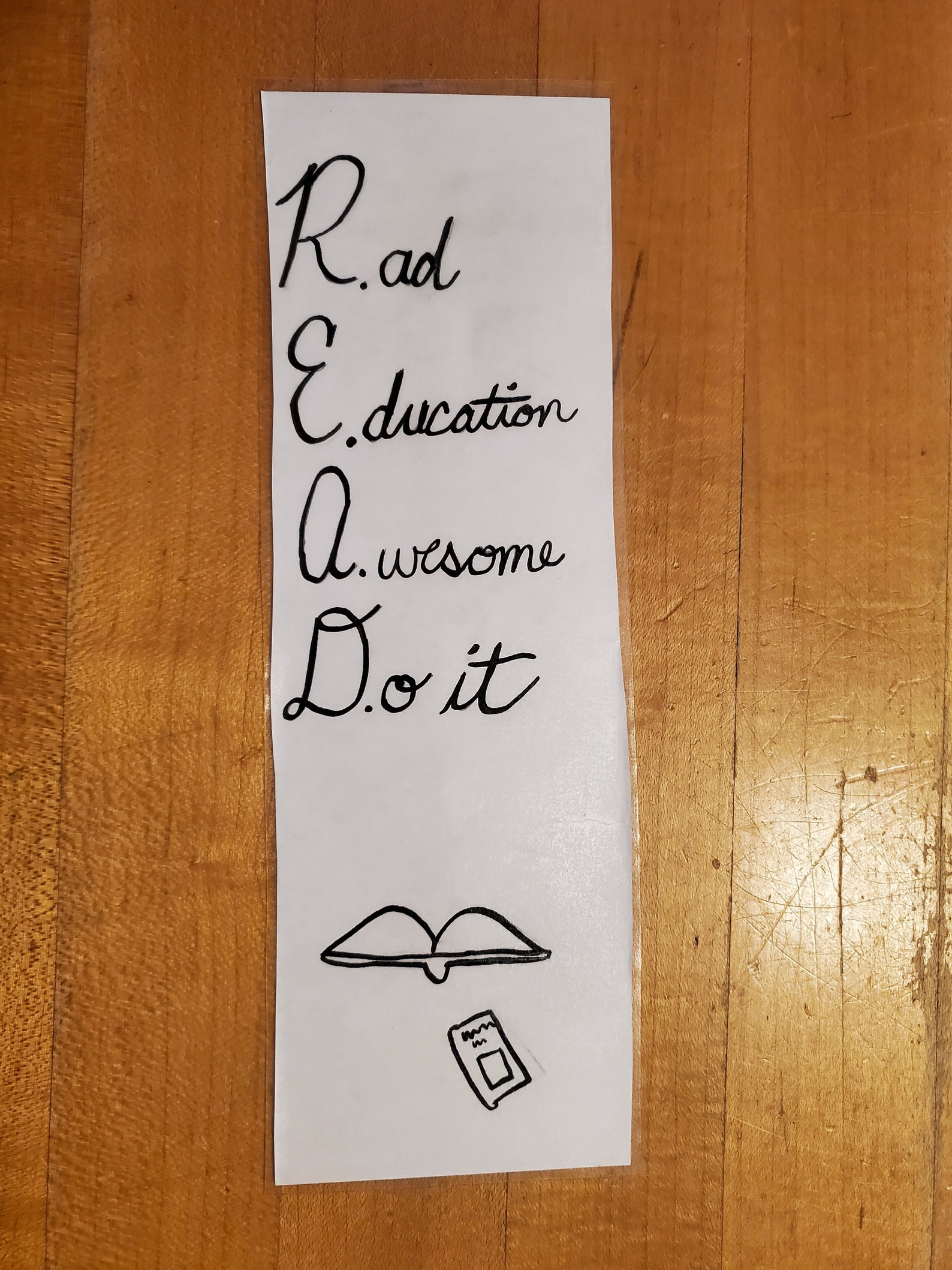  Handmade  Calligraphy  Laminated Bookmark Etsy