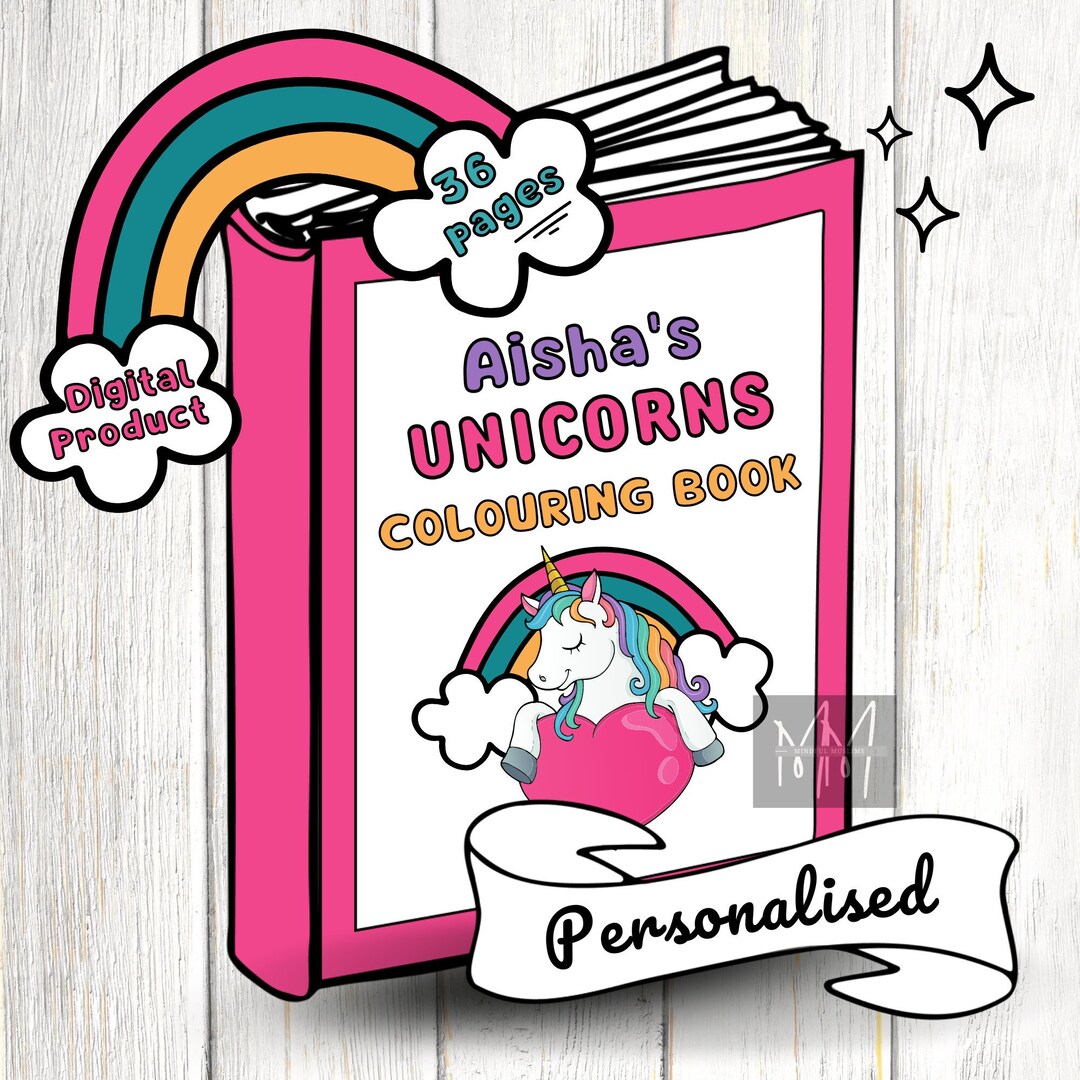 Digital Unicorns Colouring Pages for Muslim Girl Islamic Gift Hijab Muslim Mindful Colouring