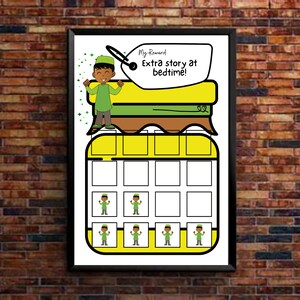 Children&#39;s Behaviour/Reward Chart - Muslim Boy - Digital Product