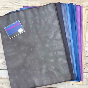 Night Sky Collection - 25 Sheets - 8.5x11 - 5 each - Dyed - Stained - Stationary - Journal Paper - Hand Dyed - Junk Journal