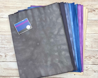 Night Sky Collection - 25 Sheets - 8.5x11 - 5 each - Dyed - Stained - Stationary - Journal Paper - Hand Dyed - Junk Journal